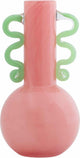Present Time Vase Fiesta mittel – rosa – ø14 cm – Glas – skandinavisch – Blumenvase – Heimdekoration – dekorative Vase für Wohnzimmer oder Schlafzimmer