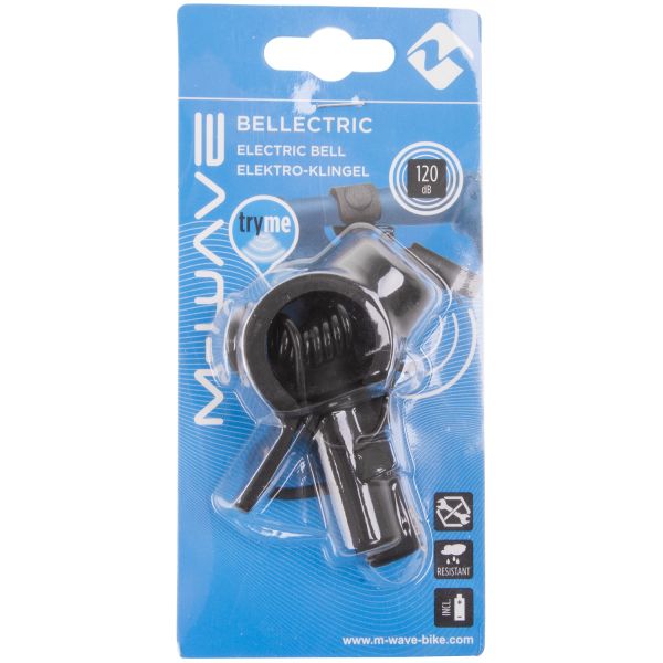 M-Wave Bell schwarz 120dB elektrische Fahrradklingel 420270