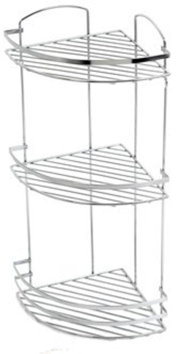 Plieger solides Duschregal – Eckregal – 3 Ebenen – Drahtmodell – Chrom