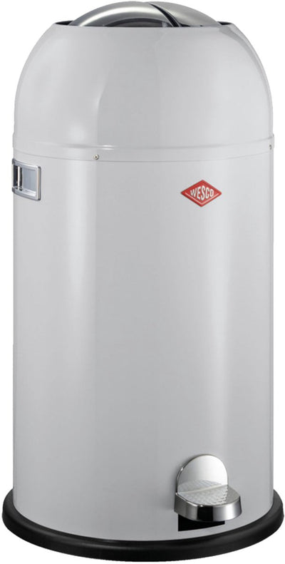 Wesco Kickmaster Abfallbehälter | Treteimer | 33 Liter | Metall - grau | Abfallbehälter - hergestellt in Deutschland