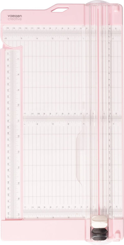 Vaessen kreativer Papierschneider mit Ritzfunktion – 15 x 30,5 cm – Rosa
