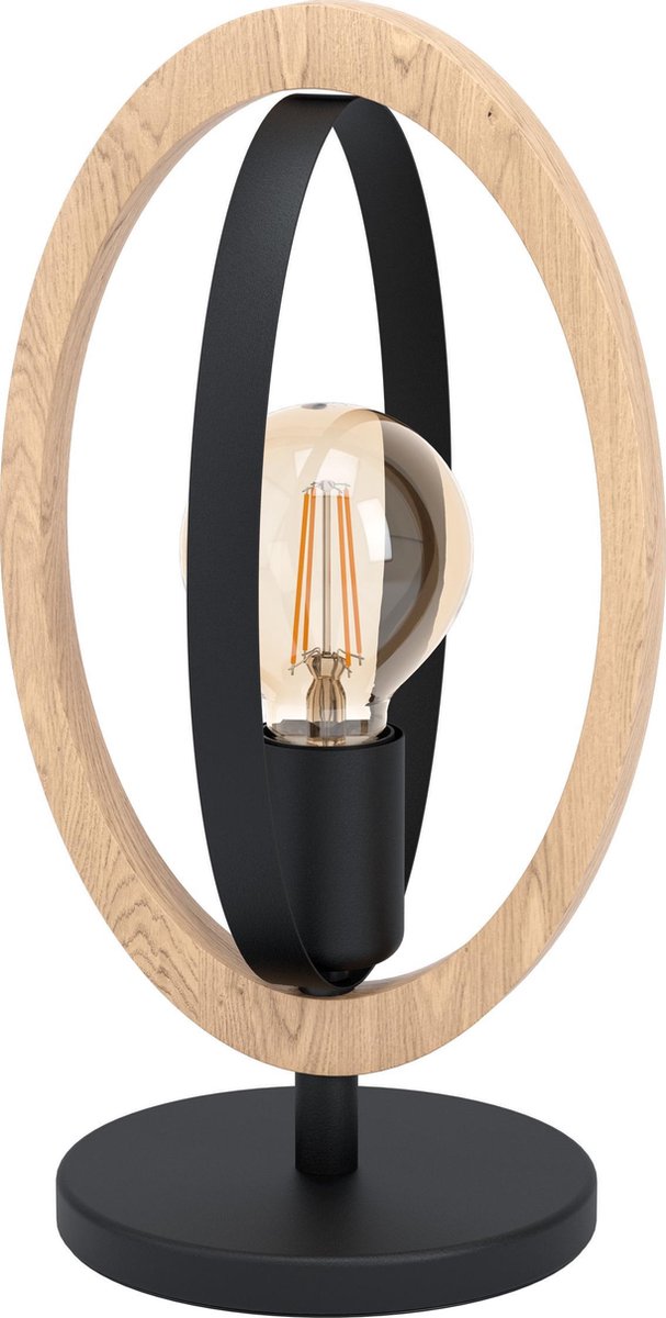 Eglo Basildon Tischlampe – E27 – 34,5 cm – Schwarzbraun