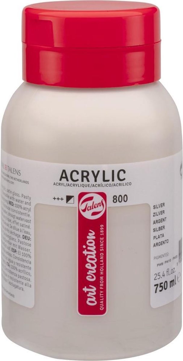 Talens Art Creation Acrylfarbtopf 750 ml Silber 800