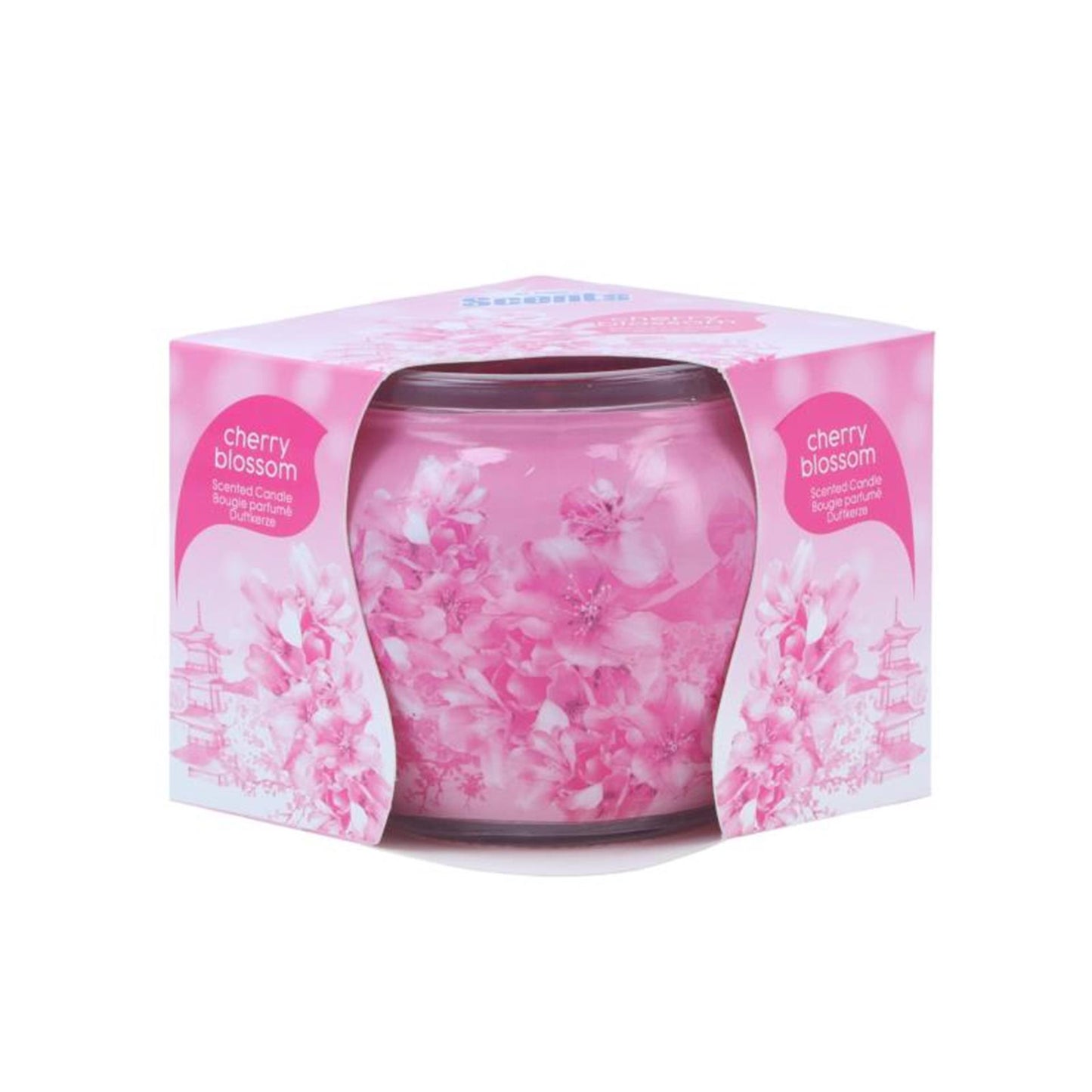 Zu Hause riecht die Duftkerze Kirschblüte