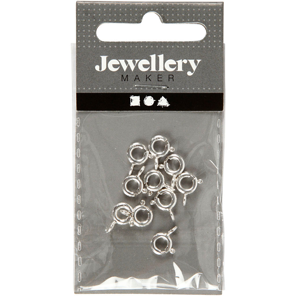 Creativ Company Versionsverschluss, D 6 mm, Silber, 10 Stück 1 Box