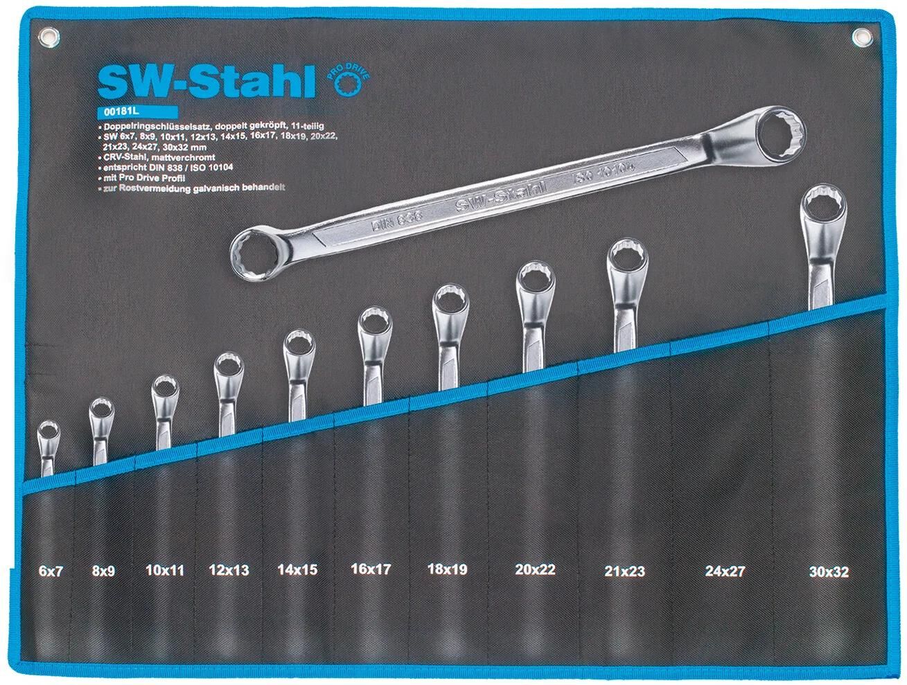 SW STAHL -Doppelring -Set 11pcs. zugeschnitten
