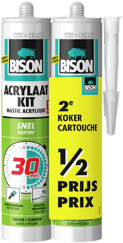 Bison Acryl-Kit schnell 30 Minuten weiße Tube 2x 300 ml