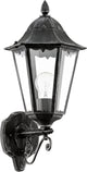 Eglo Navedo Außenwandleuchte – E27 – 47,5 cm – Schwarz Silber
