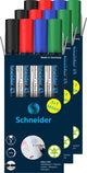 Schneider Schreibgeräte Schneider Whiteboard-Marker – Maxx 290 – runde Spitze – 3 Sets mit 4 Farben – für Whiteboard – S-399315