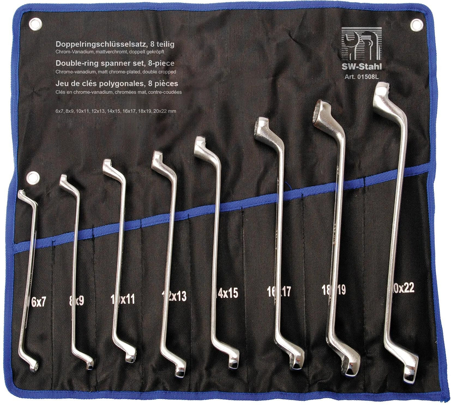 SW STAHL -RING -Schlüssel 8PCS. zugeschnitten