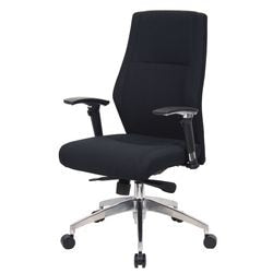Bürostuhl Realspace London Stoff schwarz Synchronmechanik 5-8 Stunden