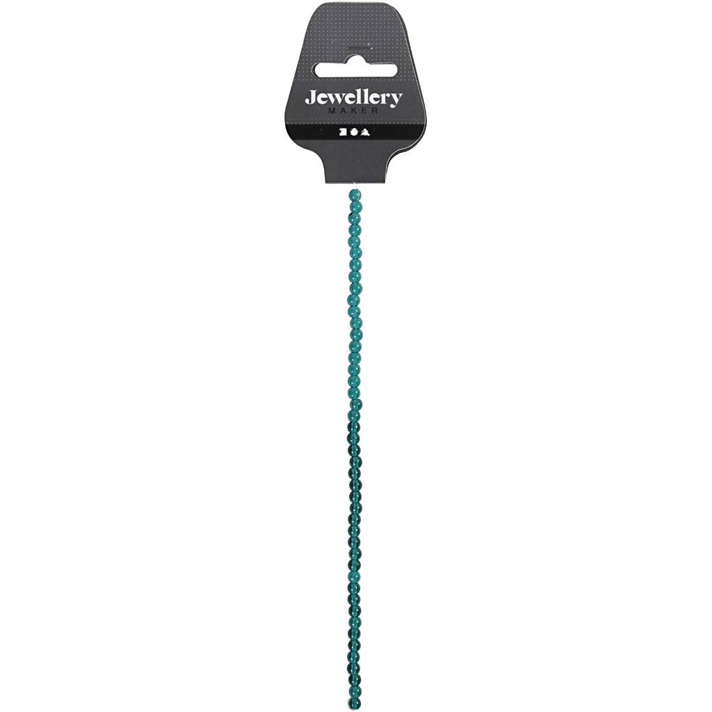 Creativ Company Glasperlen, D 4 mm, Lochgröße 1 mm, grün, 45 Stück 1 Box