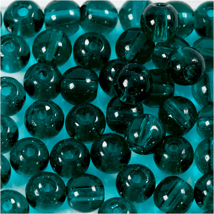 Creativ Company Glasperlen, D 4 mm, Lochgröße 1 mm, grün, 45 Stück 1 Box