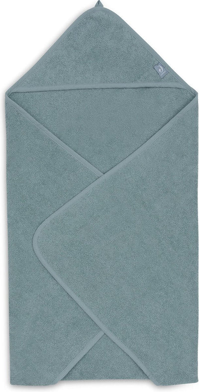 Jollein – Badeumhang aus Frottee 75 x 75 cm – Babyhandtuch mit Badeumhang, Schal, Badeponcho – Seegrün
