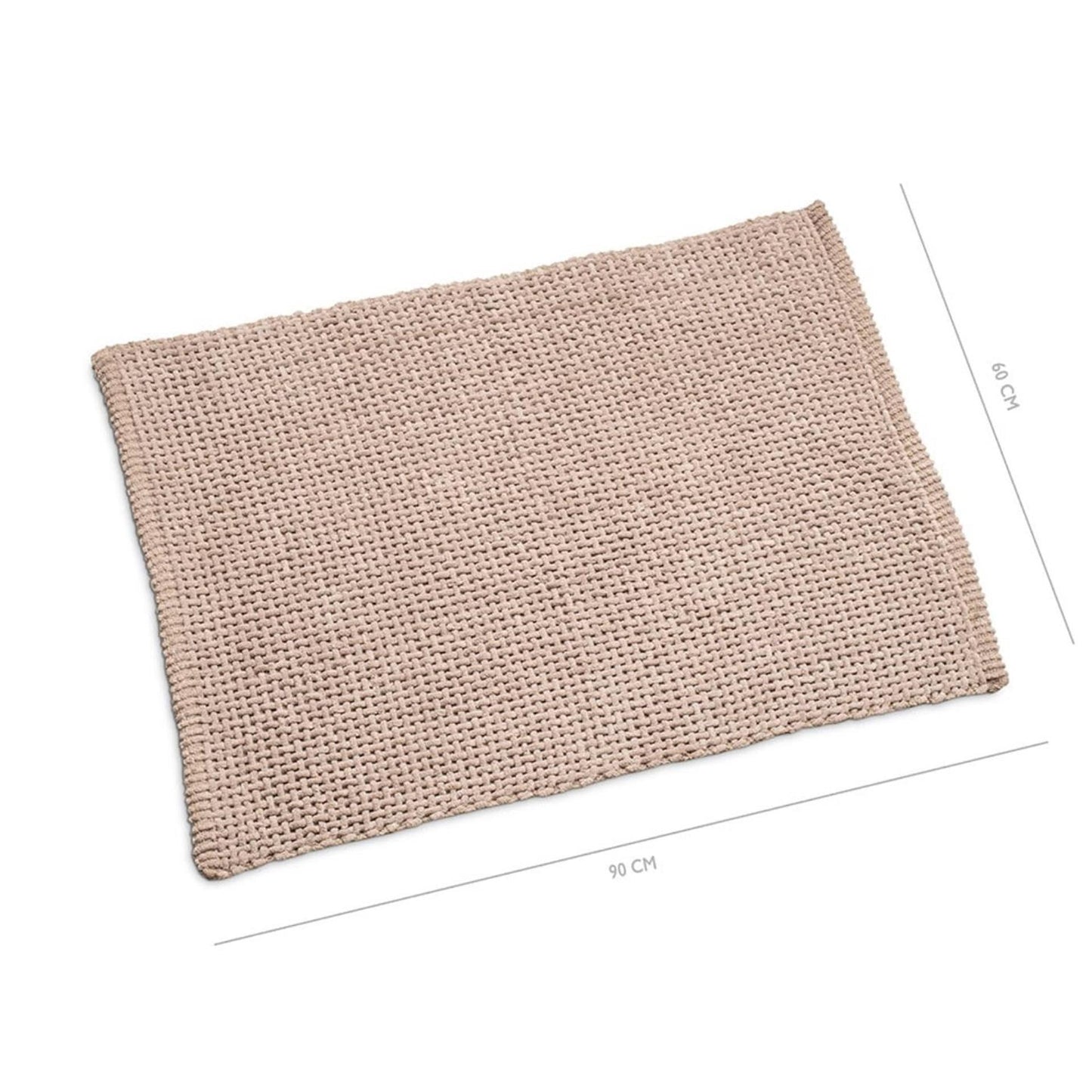 Wicotex Badematte Classic Braid 60x90cm Taupe