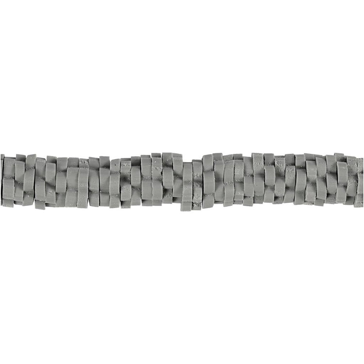 Creativ Company Tonperlen, D 5-6 mm, Lochgröße 2 mm, grau, 145 Stück 1 Box