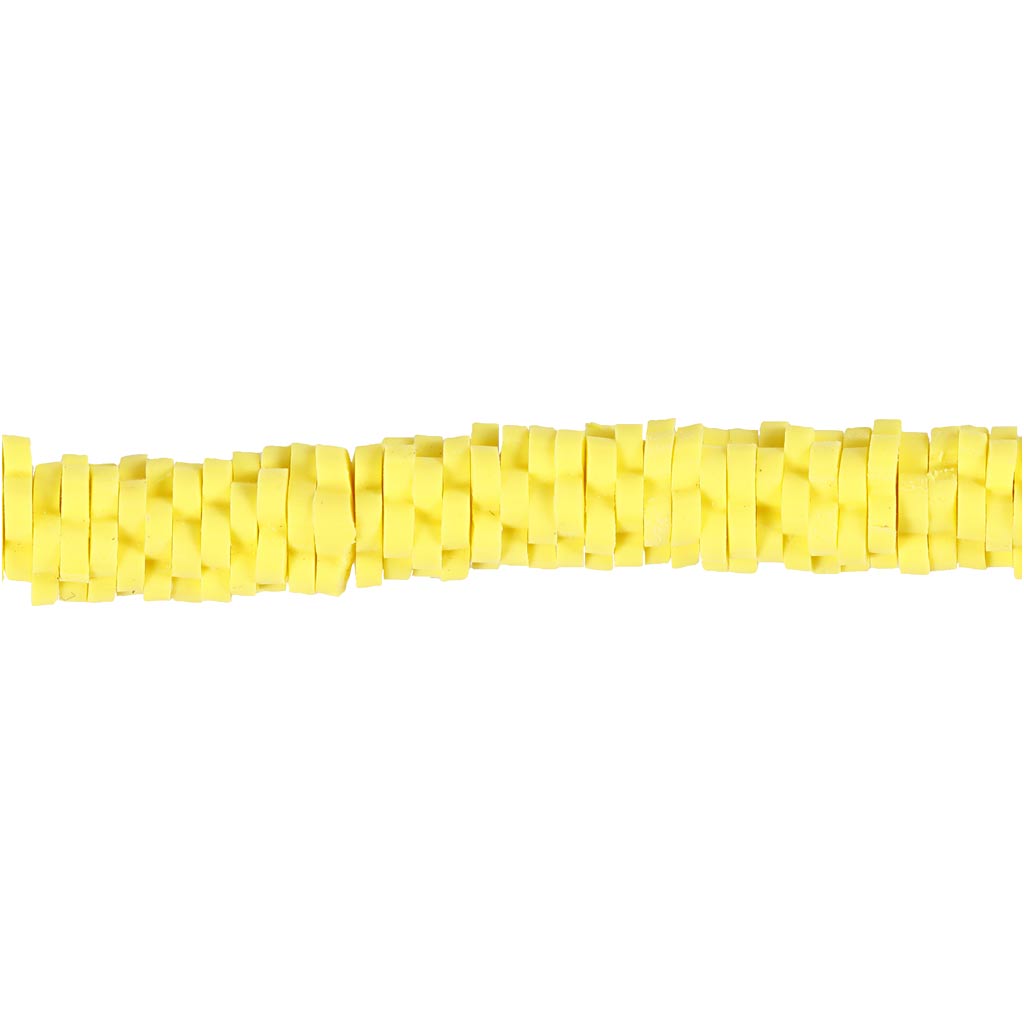 Creativ Company Tonperlen, D 5-6 mm, Lochgröße 2 mm, gelb, 145 Stück 1 Box