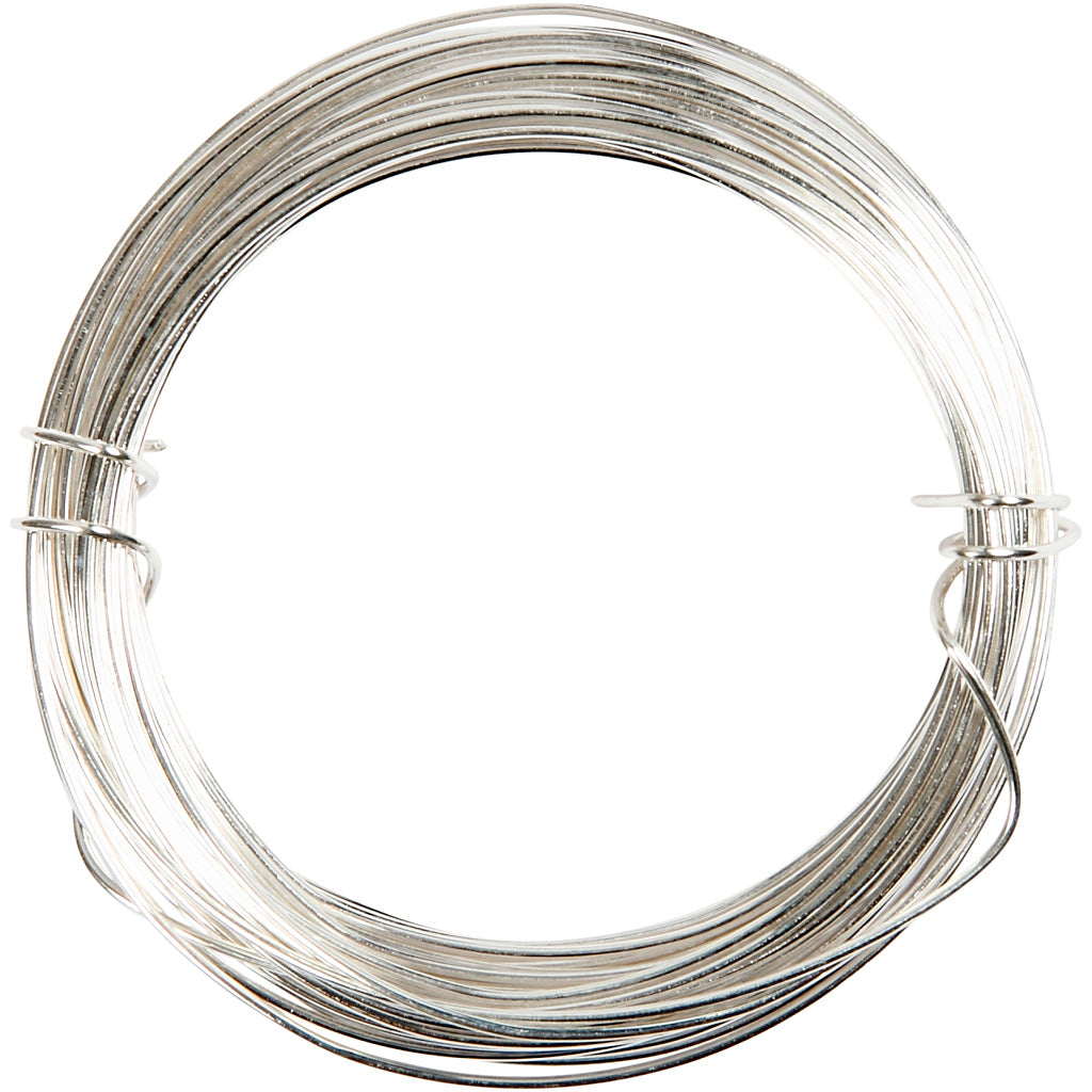 Kreativfirma Silber -Plattierdraht, Dicke 0,8 mm, Silber -plattiert, 6 m 1 Roll