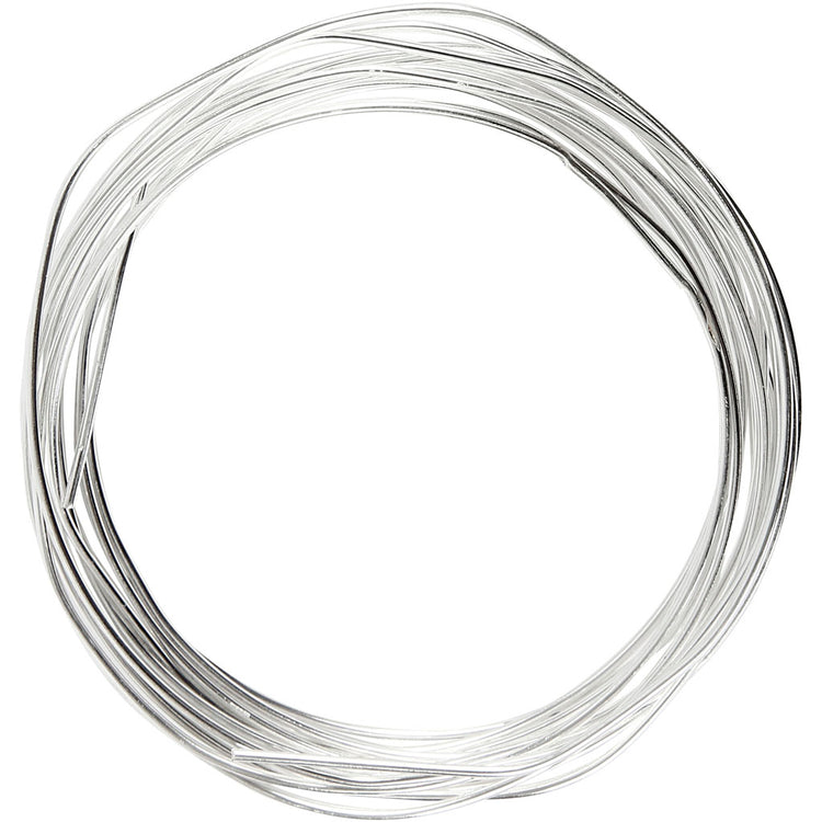 Creativ Company versilberter Draht, Stärke 1,2 mm, versilbert, 3 m 1 Rolle