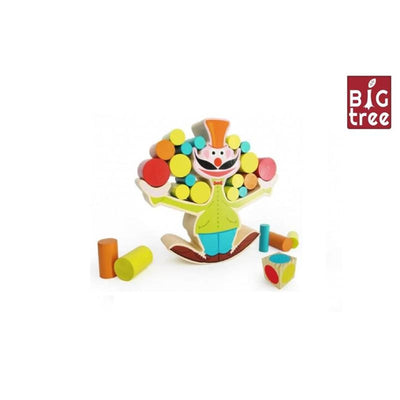 Großer Baum Balancespiel Clown Holz 15-teilig 18cm