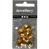 Creativ Company Schmuckanhänger, H: 15-20 mm, Lochgröße 2 mm, gelb, 1 Box