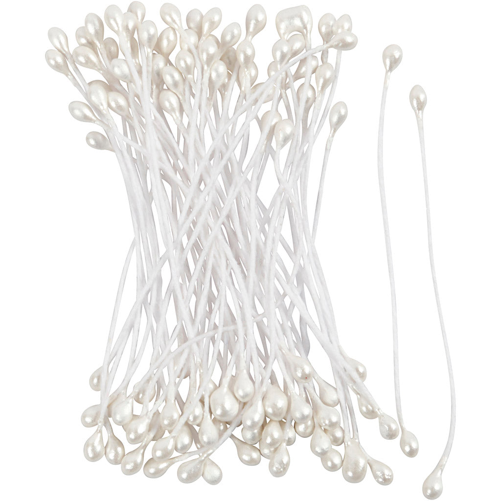 Creativ Company Bloemmeeldraaden White Pearl, 100..