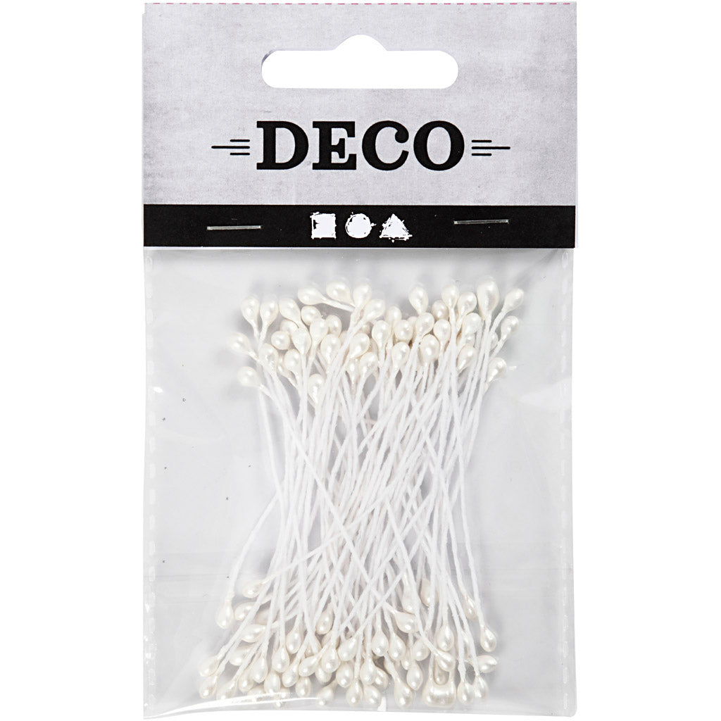Creativ Company Bloemmeeldraaden White Pearl, 100..