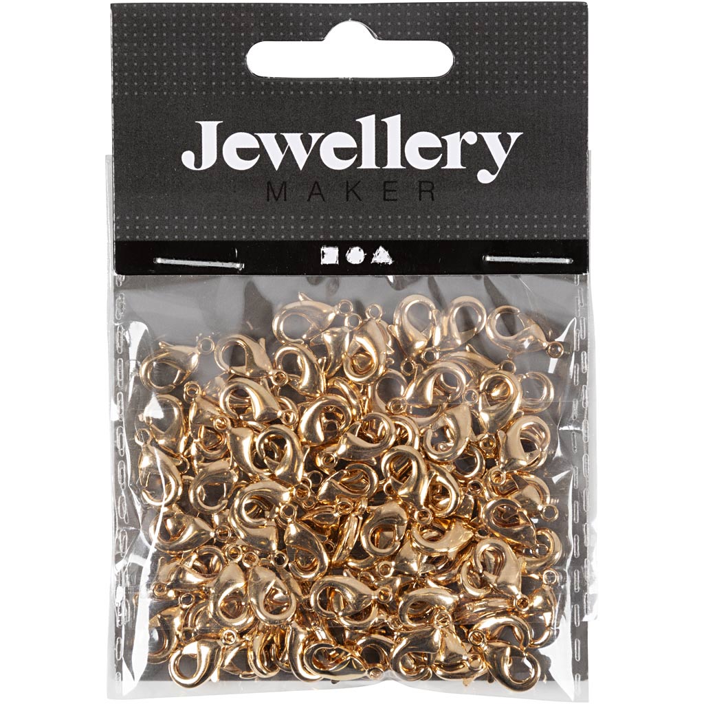 Creativ Company Karabiner, L: 10,1 mm, vergoldet, 100 Stück 1 Box