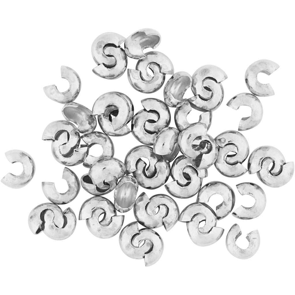 Creativ Company Metallhülse, D 5 mm, versilbert, 500 Stück 1 Box