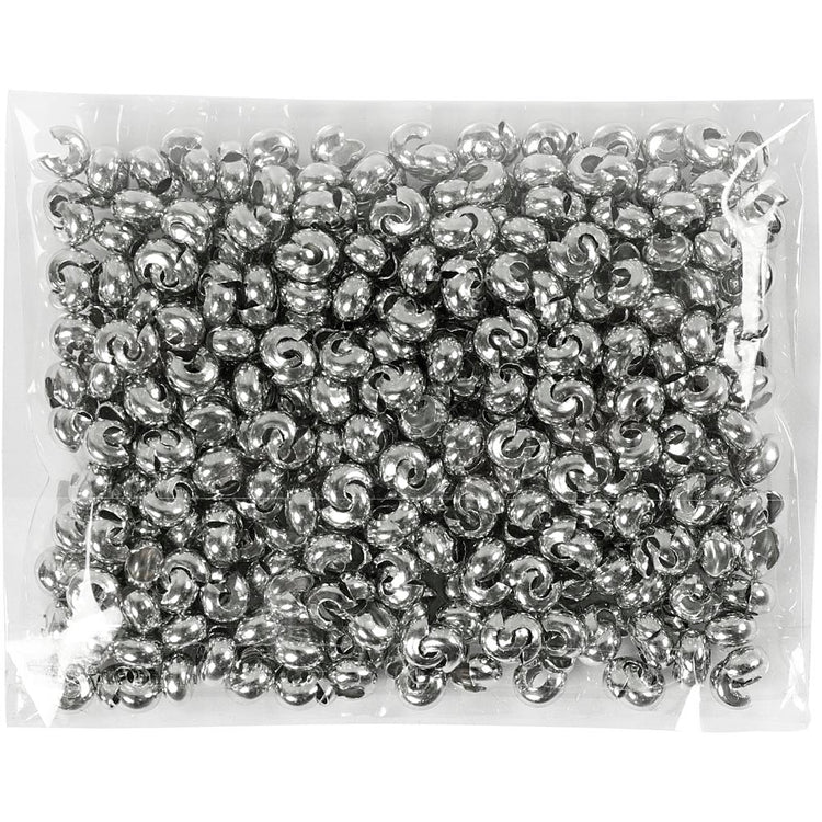 Creativ Company Metallhülse, D 5 mm, versilbert, 500 Stück 1 Box