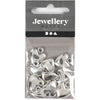 Creativ Company Heart -Shaped Pendant Silber -plattiert, 10st.