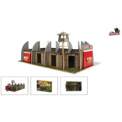 Dinoworld Wooden Dinosaur Park mit Wachtturm -Spielset