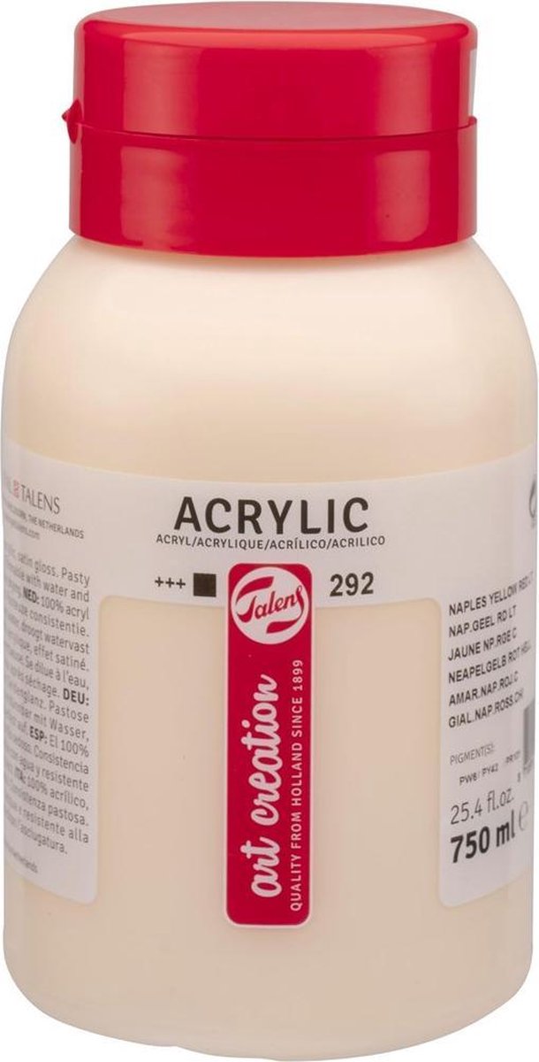 Talens Art Creation Acrylfarbentopf 750 ml Neapelgelb Rot Hell 292