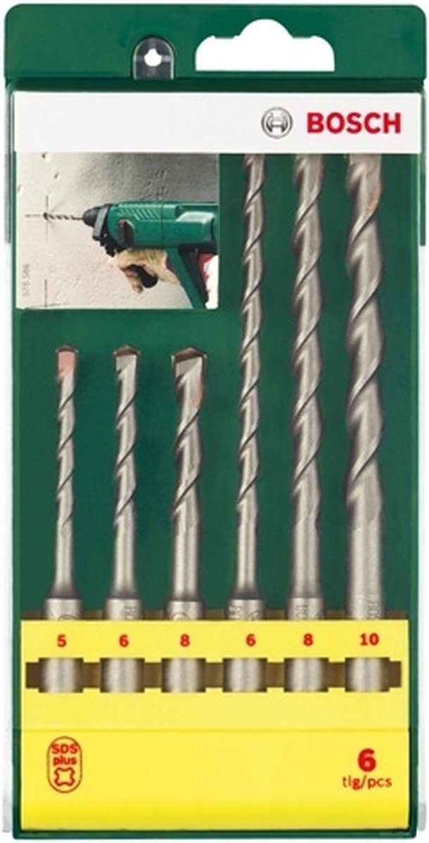 Bosch Hammerbohrer-Set – 6-teilig – SDS Plus