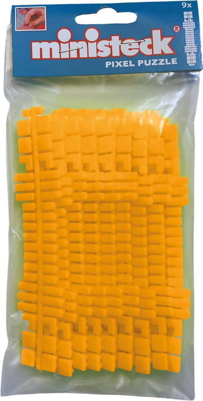Ministeck Mosaik Neonorange Farbstreifen Set 9 Stück - Polybeutel.