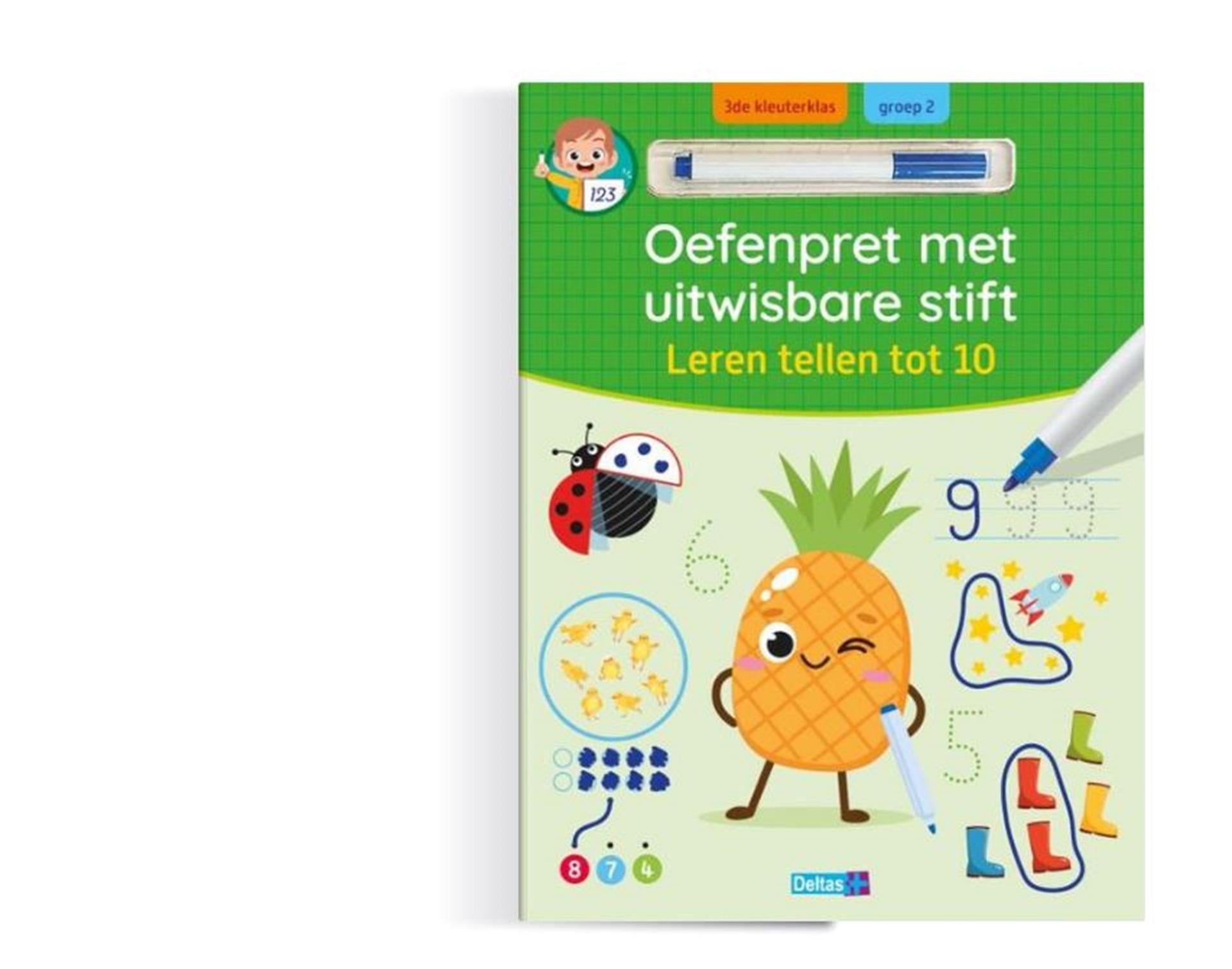 Deltas übt Spaß mit waschbarem Marker Lernen Sie, bis zu 10 zu zählen