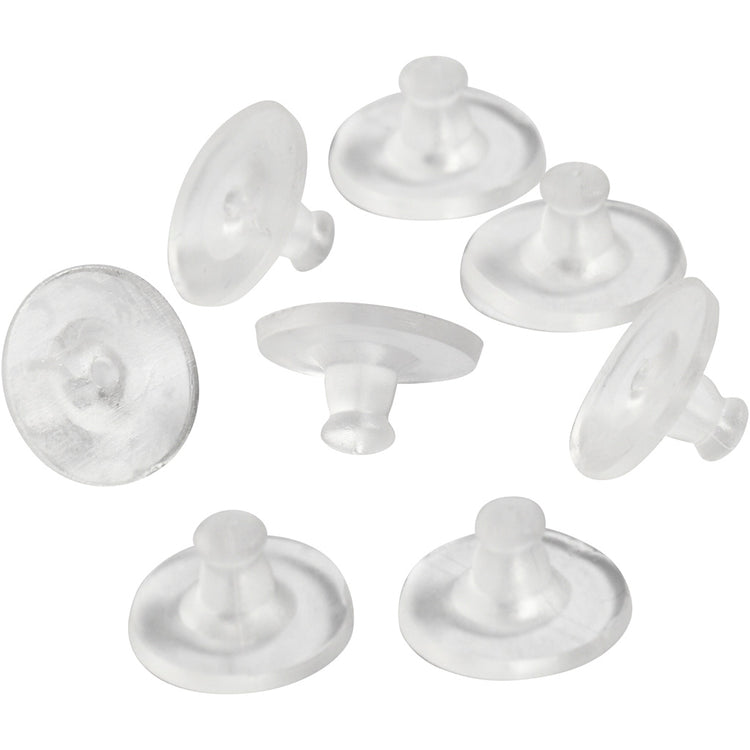 Creativ Company Ohrringverschluss, D 10 mm, transparent, 10 Paar 1 Box