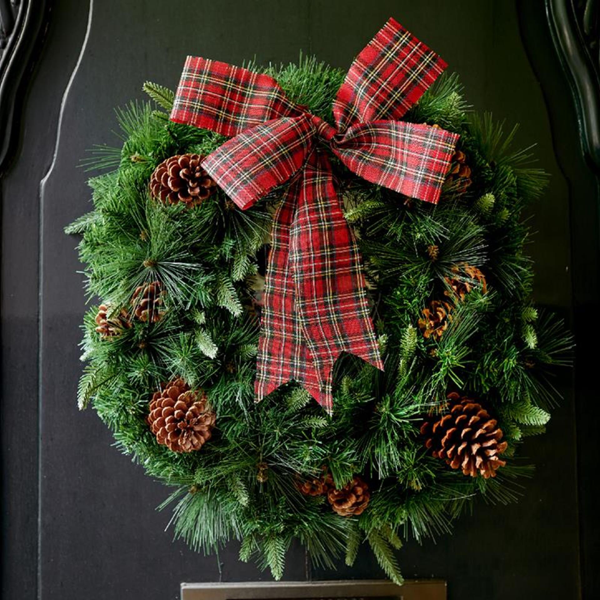Decoris Schleife Polyester Scottish Diamond L22cm