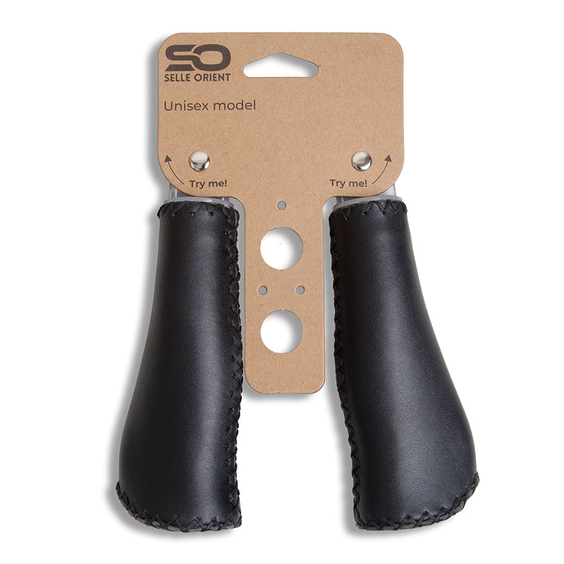 Selle Orient Fahrrad Griffe 135mm Schwarz Mikrofaser Leder