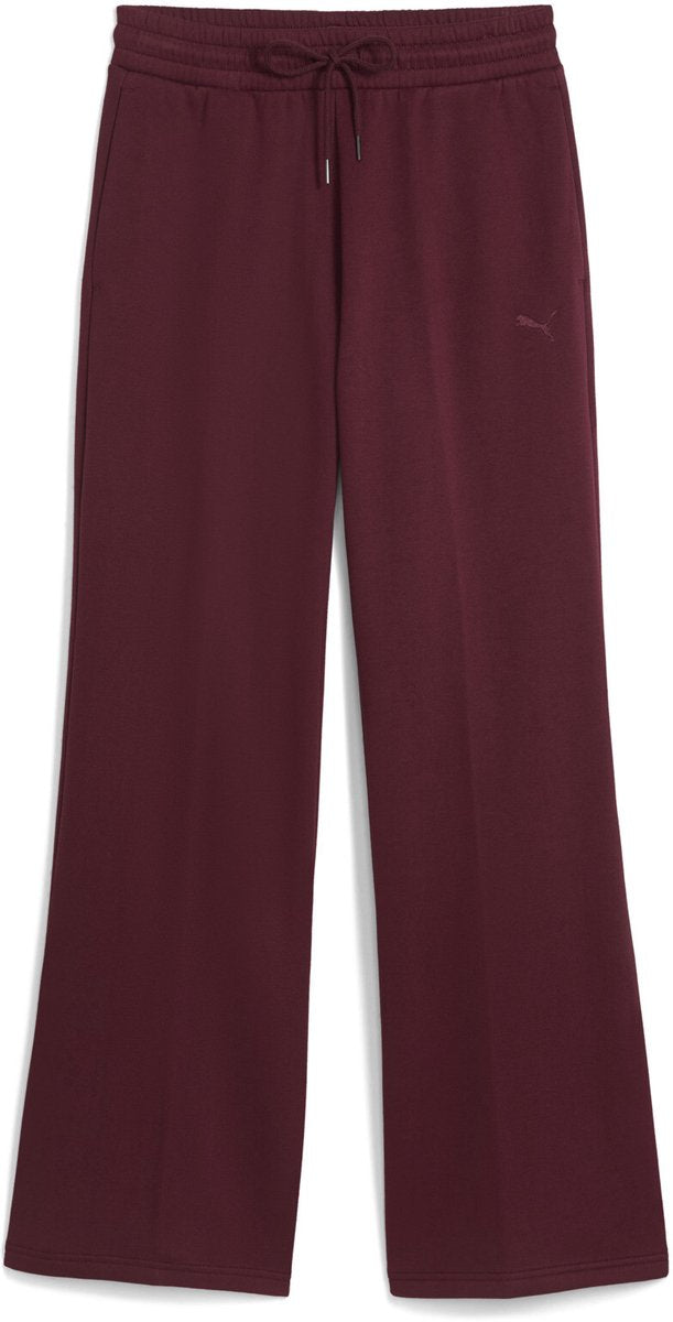 Puma Her Comfort High-Waist-Straight-Hosen für Damen – rubinroter Schimmer