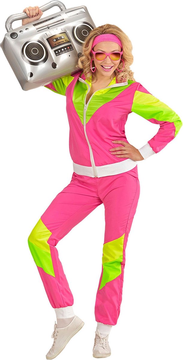 Finidi Retro-Trainingsanzug rosa gelb