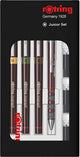 Rotring Isogrpah Junior-Stiftset – 3 Fineliner und Tikky-Druckbleistift – inkl. 4 Tintenpatronen