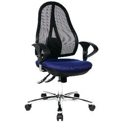 Operator-Stuhl Open Point Deluxe Topstar Schwarz Blau