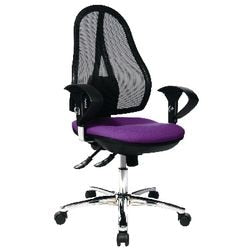 Operator-Stuhl Open Point Deluxe Topstar Schwarz Lila