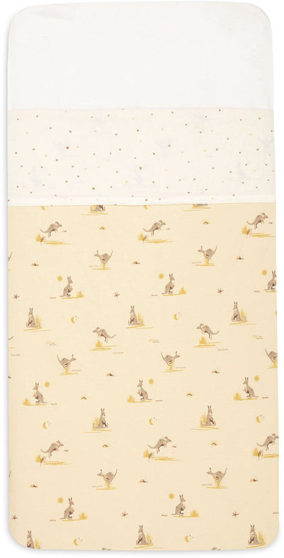 Jollein Bettlaken – 120 x 150 cm – Baumwolle – Kangaroots – Dusty Dot