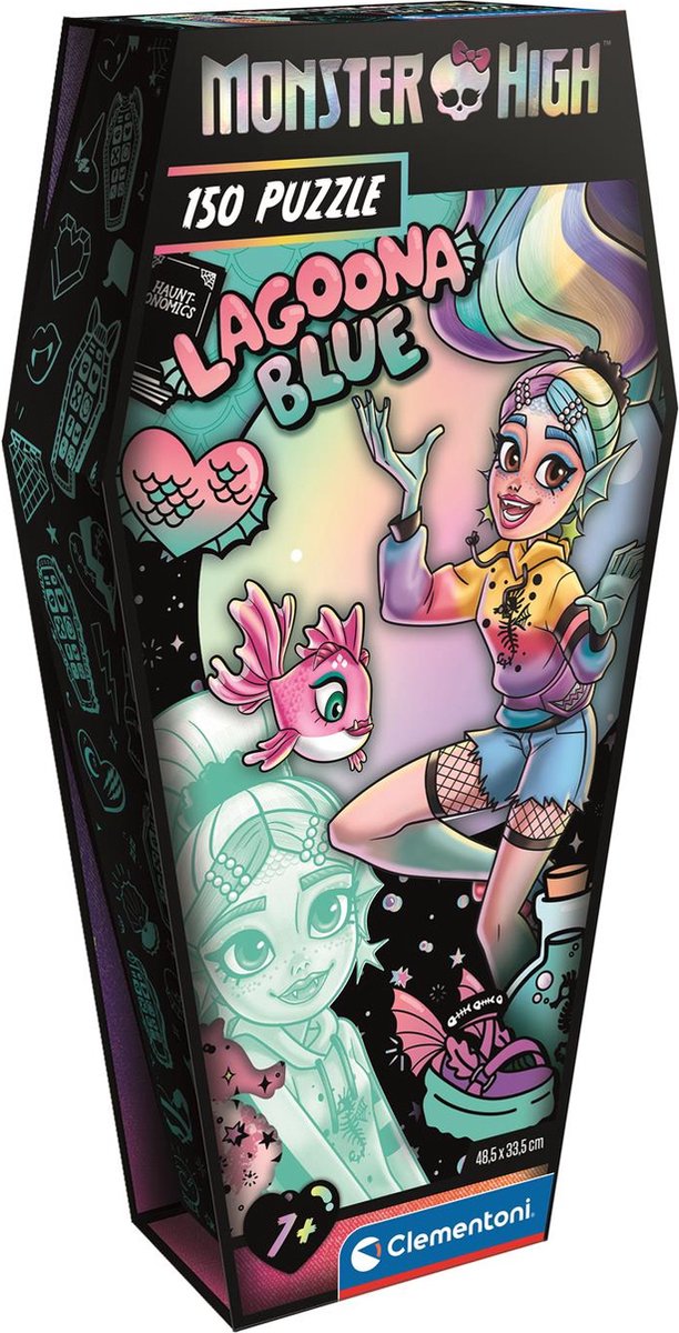 Clementoni – Puzzle – 150 Teile – Monster High Coffin Pack Lagoona Blue – Puzzle für Kinder