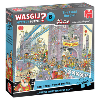 Jumbo Wasgij Retro Mystery 8 Puzzle – Die letzte Hürde!, 1000 Teile.