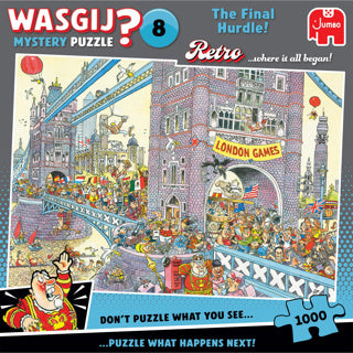 Jumbo Wasgij Retro Mystery 8 Puzzle – Die letzte Hürde!, 1000 Teile.