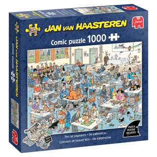 Jan van Haasteren Puzzle - Die Katzenausstellung - 1000 Teile.