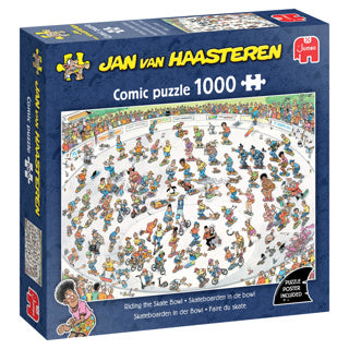 Jumbo Jan van Haasteren Puzzle - Skateboardfahren in der Schüssel - 1000 Teile.